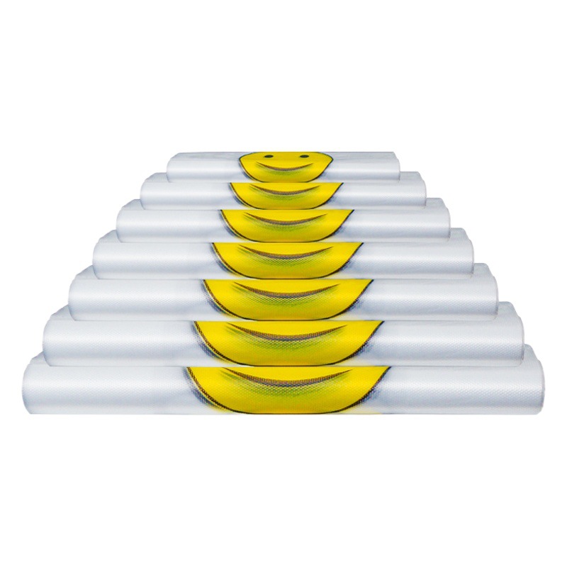Transparent Smiley Plastic Bag Portable Supermarket Shopping Bag Thickened Takeaway Packing Bag Fruit Packing Bag Discount Wholesale