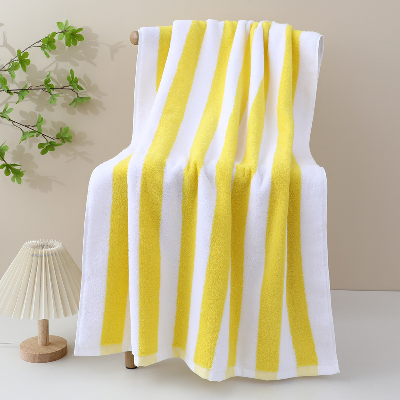 Picture of Foreign trade cotton beach towel wholesale European and American striped swimming bath towel cotton yarn-dyed 75*152 Amazon beach towel
