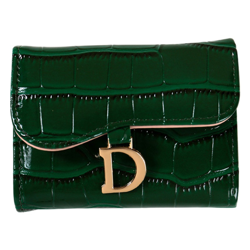 New European and American Style Fashionable Crocodile Pattern High-End Women's Wallet Short Style Large Capacity Multi-Functional Card Holder Storage