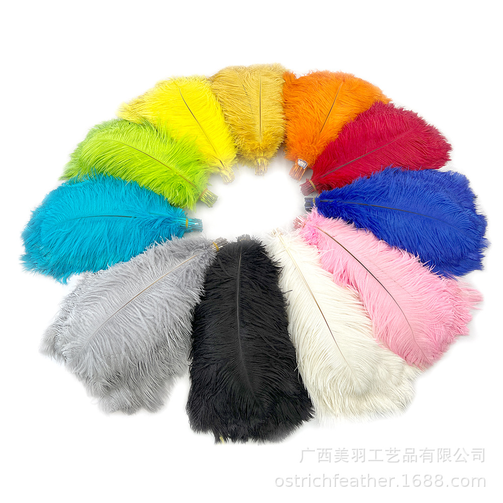 35-40cm Ostrich Feather Wholesale Manufacturer Spot Wedding Decoration Feather DIY Crafts Stage Clothing Ostrich Feather