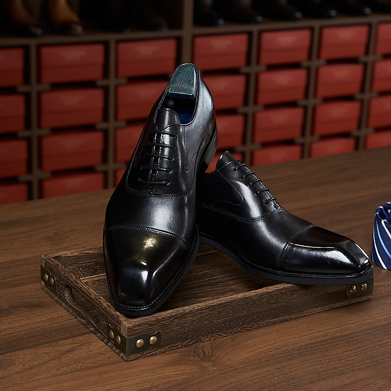 /Sewn bottom/British vintage handmade tire cowhide three-joint business casual leather shoes men's formal oxford shoes wedding shoes