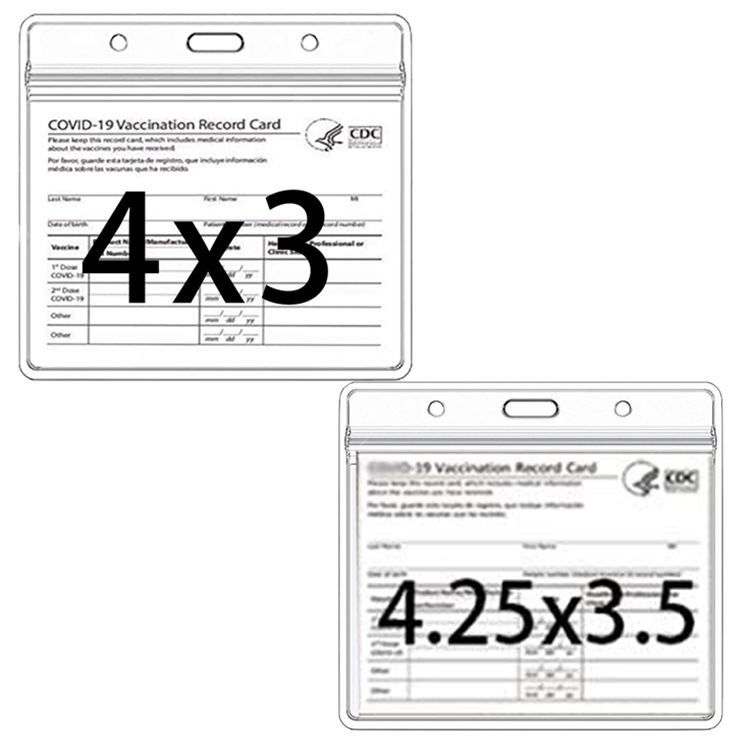 Waterproof card holder pvc ID card holder 3*4 English 3.5 inch * 4.25 inch
