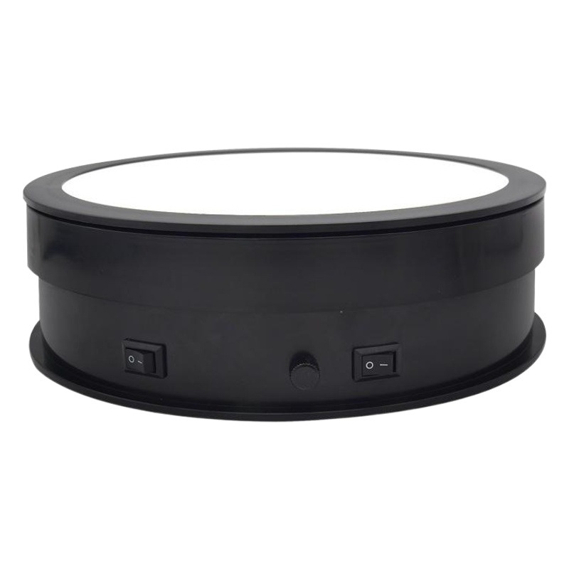 Electric Display Stand with Light, Rotating Turntable, Luminous Photography Stand, Main Image Production Props, Live Broadcast Shooting Still Life Stand