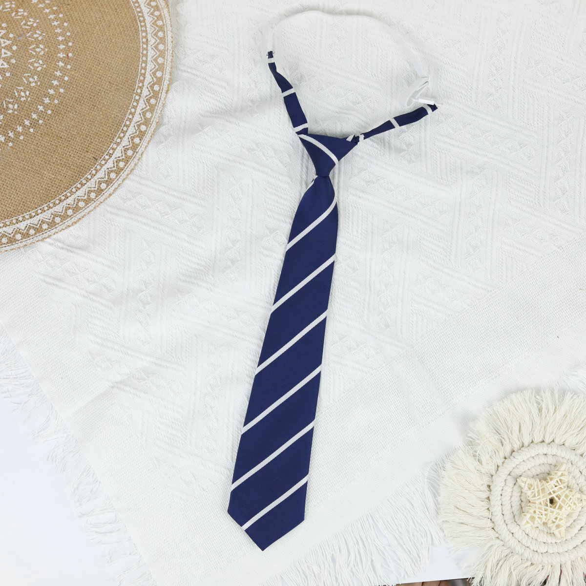 Picture of Jk Japanese Style Uniform Leather-band Free Tie Men's Bow Tie Women's All-match School Style Daily Striped Simple School Uniform