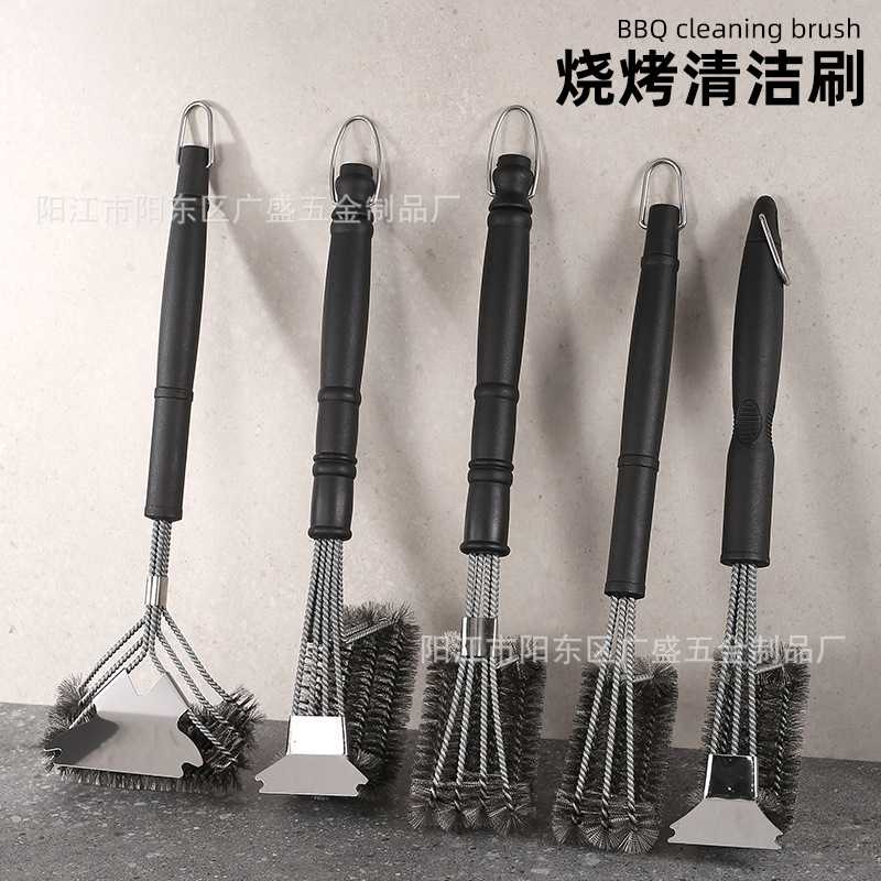 Picture of BBQ cross-border cleaning barbecue brush steel wire brush barbecue grill net Brush grill steel wire brush cleaning brush barbecue tools