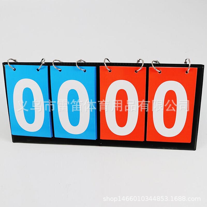 Picture of Four Scoreboard Four Flip Card Multi-function Foot Basket Volleyball Countdown Card Referee Scoreboard Competition Scoring