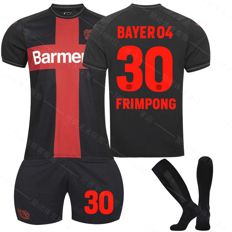 Picture of 2324 Bundesliga Bayer Leverkusen Home Football Uniform No.10 Wertz 30 Flinpeng 34 Zaka Champion Uniform Jersey