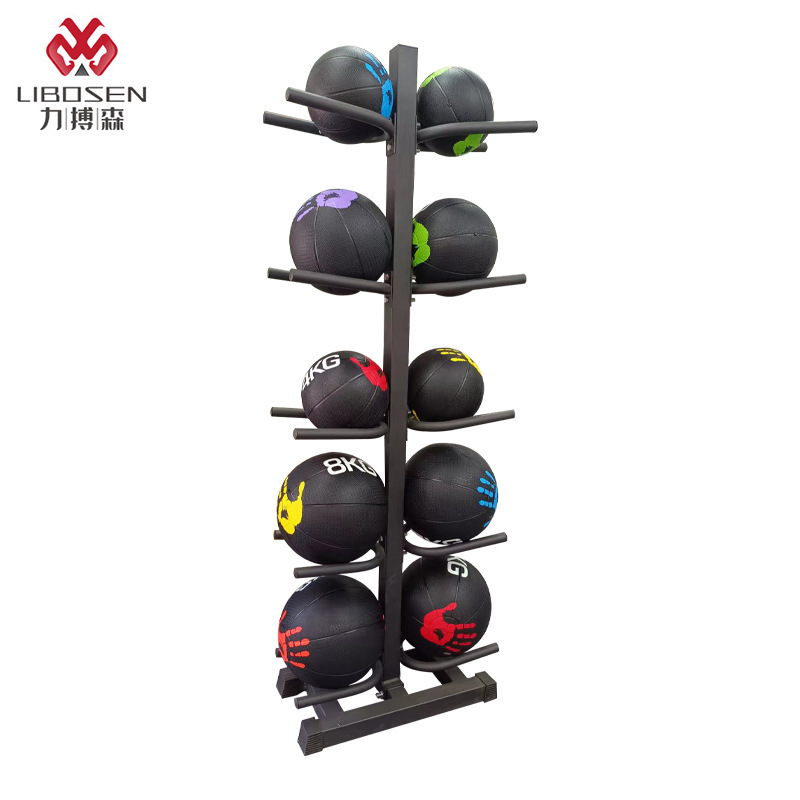 Ball Rack Storage Rack Gravity Ball Medicine Ball Fitness Ball Storage Rack 5 Layers 10 Pieces Solid Ball Basketball Rack Manufacturer