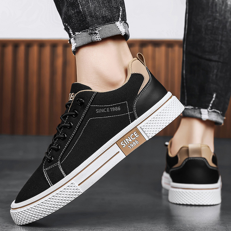 New Versatile Canvas Sneakers, Fashionable Spring Men's Shoes, Student Casual Shoes
