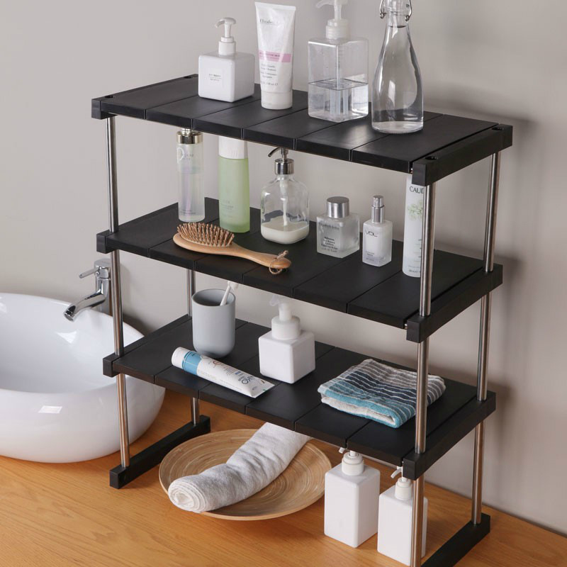 Stackable Kitchen Storage Rack Household Layered Conditional Rack Double-Layer Bowl and Dish Rack Countertop Storage Rack Draining Storage Rack