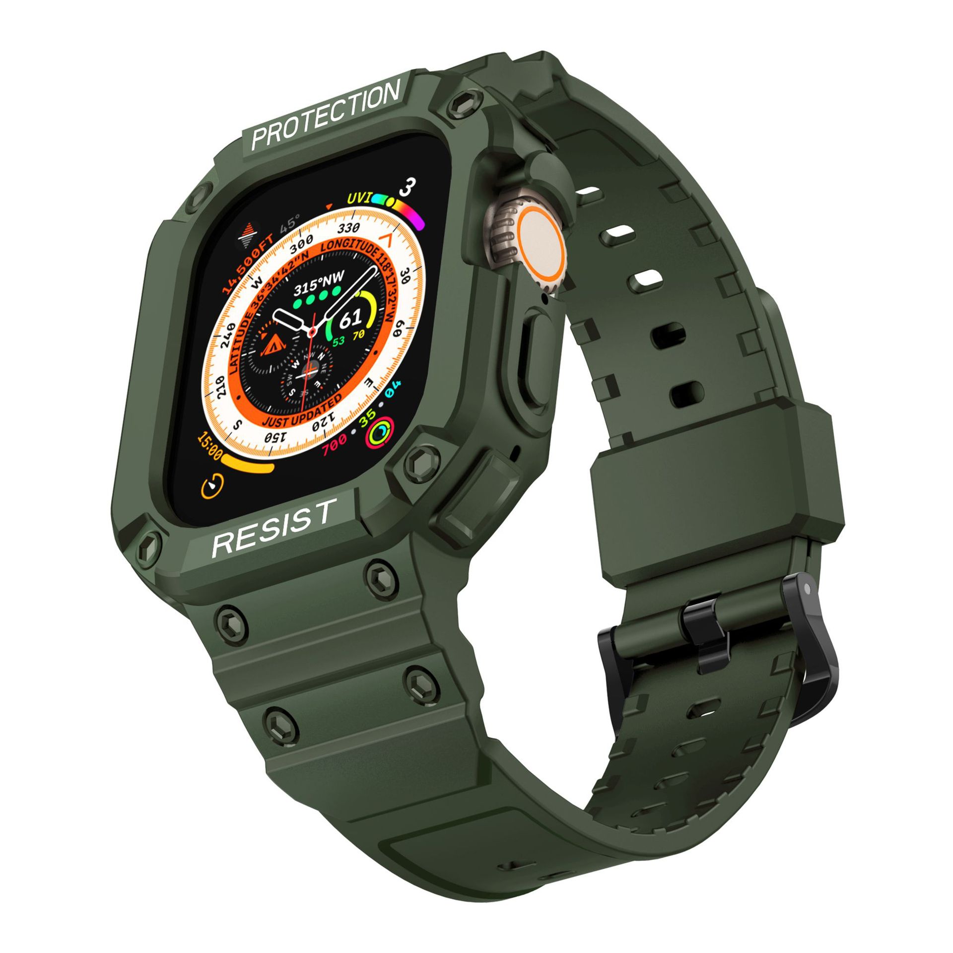 Picture of Suitable for Applewatch9Ultra2 Apple Watch Strap 49mm Pure Color Sports Tpu Integrated Strap Wholesale