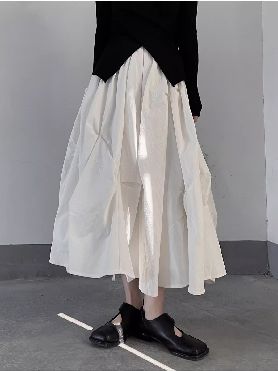 Heavy industry super fairy texture pleated pettiskirt spring new niche skirt for women