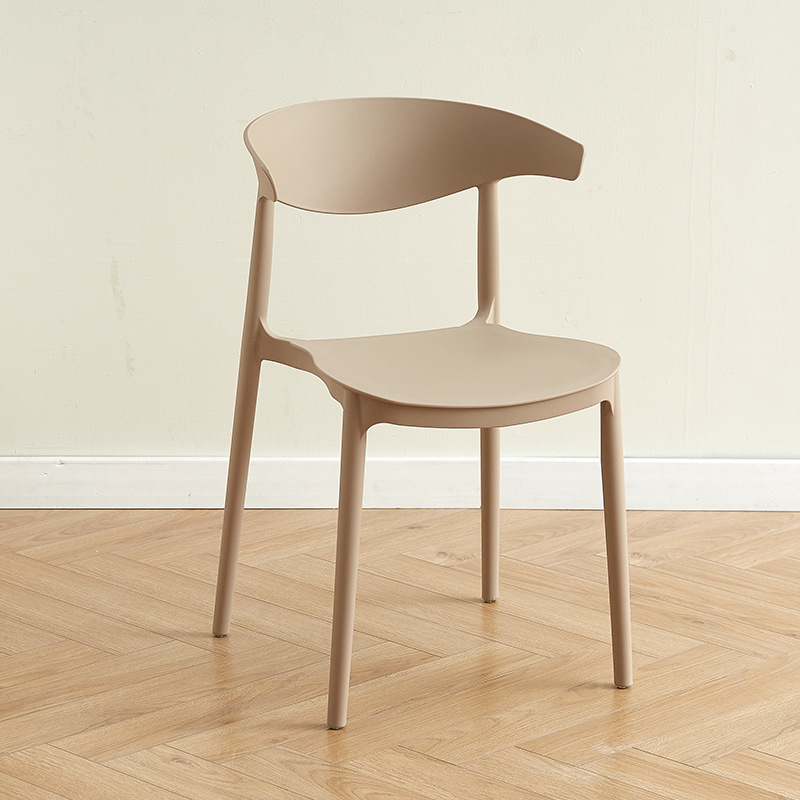 Picture of Modern Simple Plastic Chair for Home Use, Adult Chair with Backrest, Horn Chair, Cafe Dining Chair, Backrest Chair, Lightweight and Durable