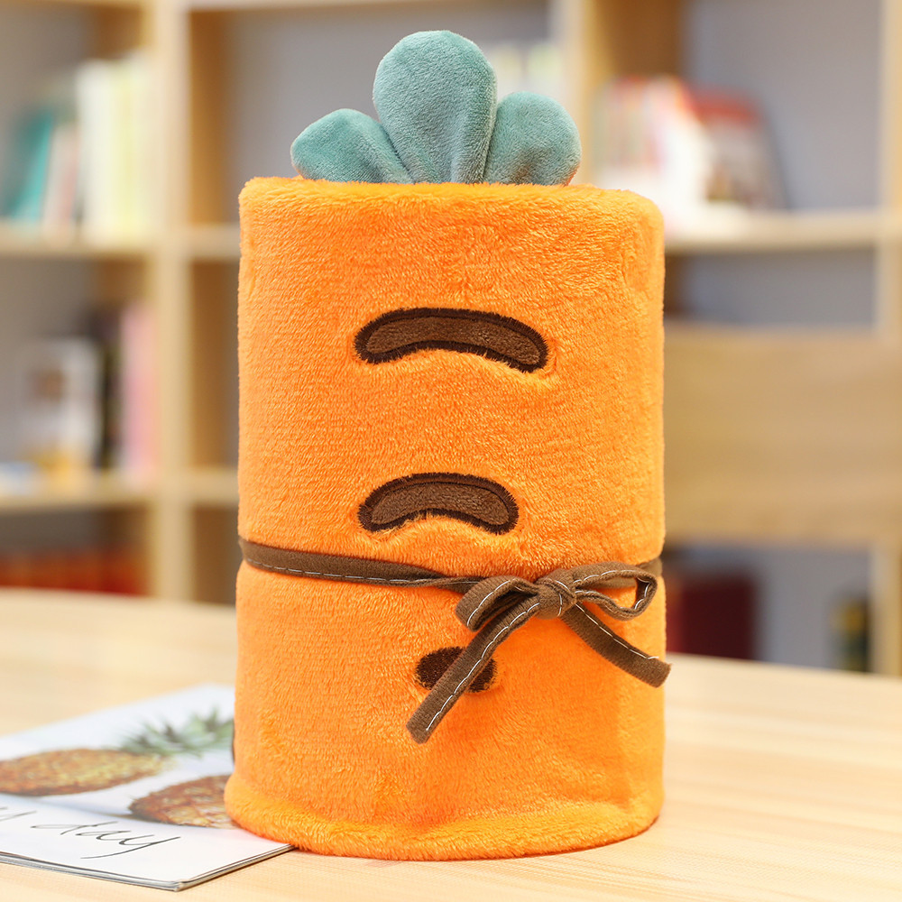 Picture of Cartoon Animal Air Conditioning Blanket, Fruit-Shaped Nap Blanket, Ready for Adding Logo