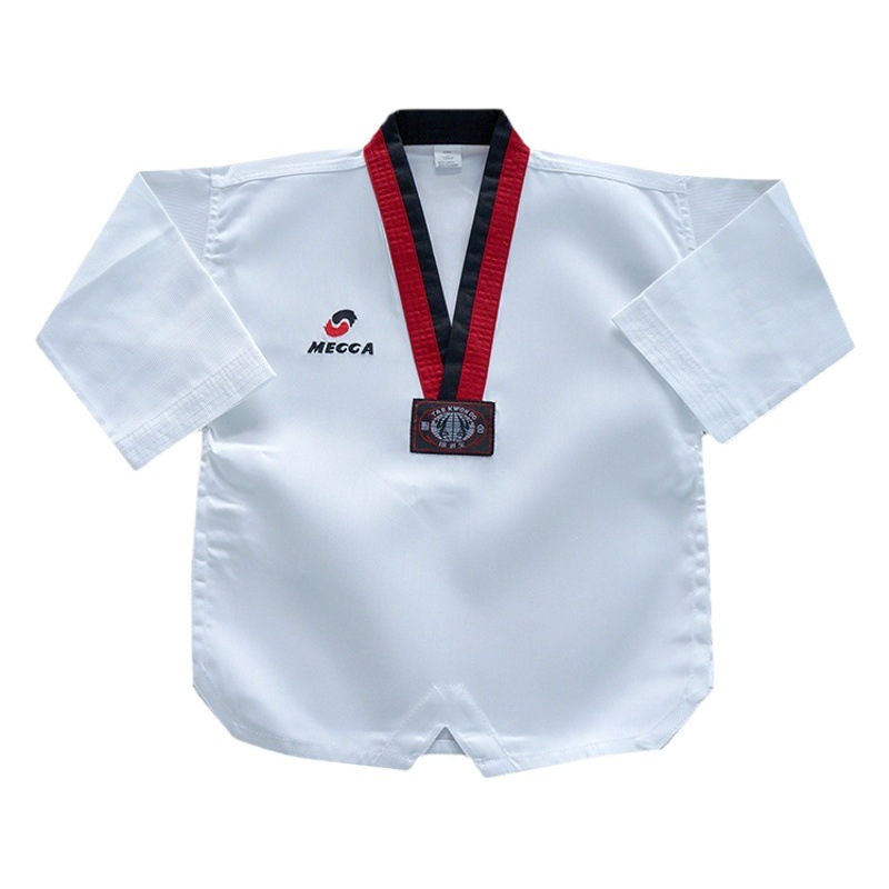Taekwondo Manufacturer Supply Embroider Polyester Cotton Kidsren's Taekwondo Uniform Training Clothes Adult Men and Women Long and Short Sleeve Taekwondo