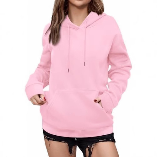 Picture of Cross-border women's clothing Amazon wish European and American foreign trade independent station 2025 autumn and winter fleece-lined loose hooded women