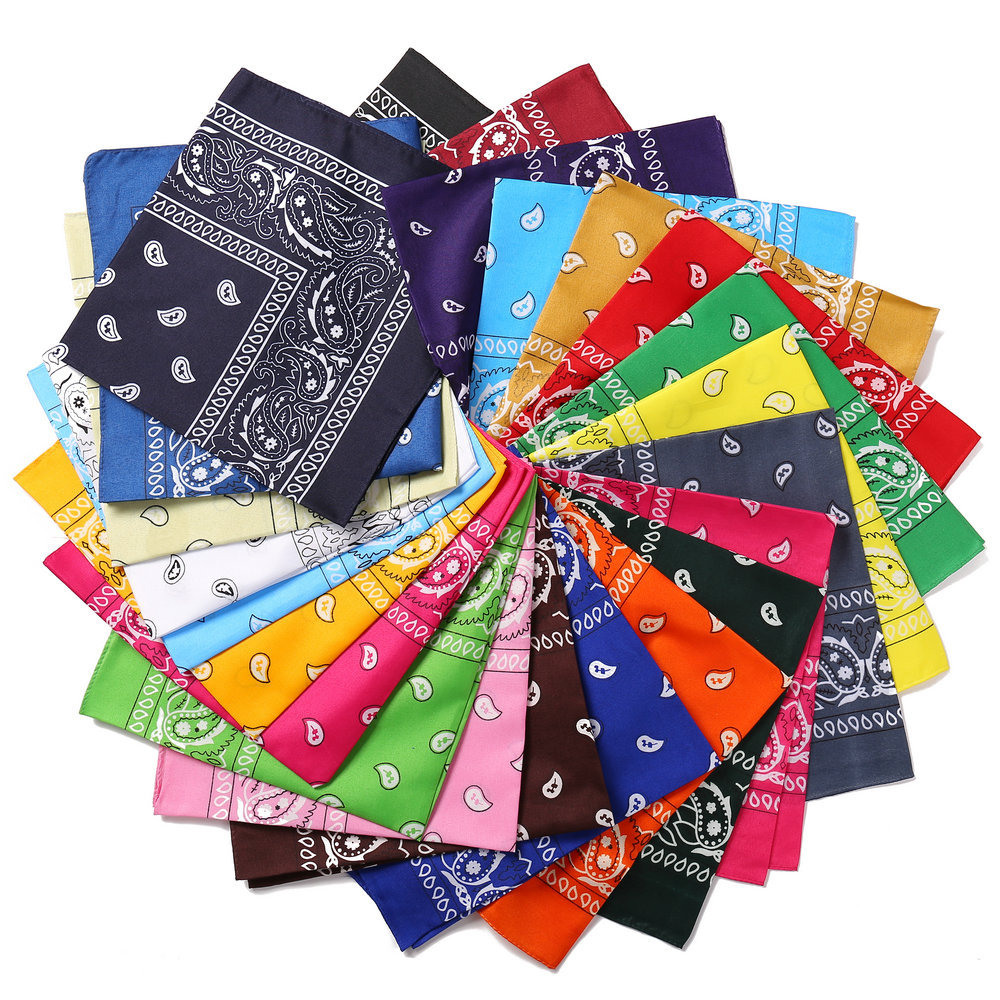 Picture of Amazon Europe and America Outdoor Riding Multifunctional Turban Cashew Flower Square bandana Magic Turban