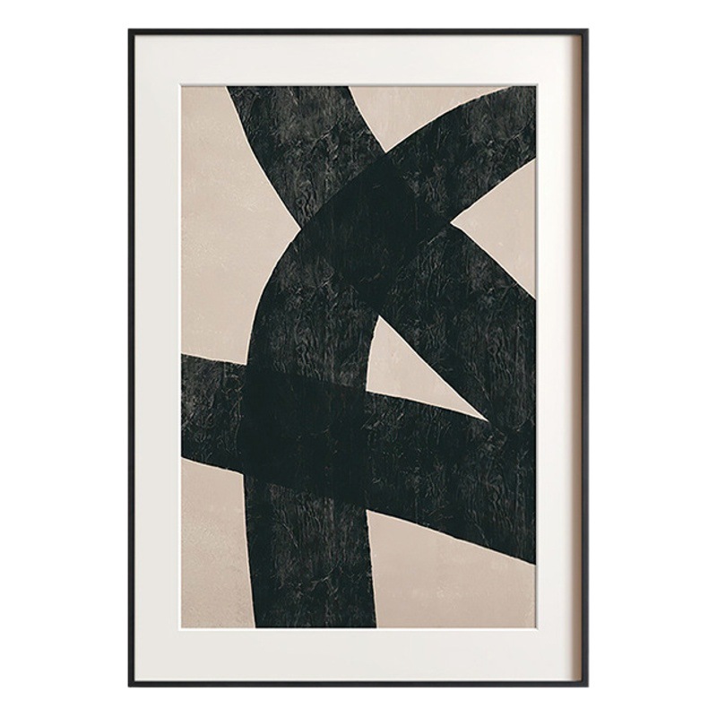 Emotional Nordic Living Room Decorative Painting Simple Character Study Hanging Painting Retro Black and White Abstract Creative Combination Mural