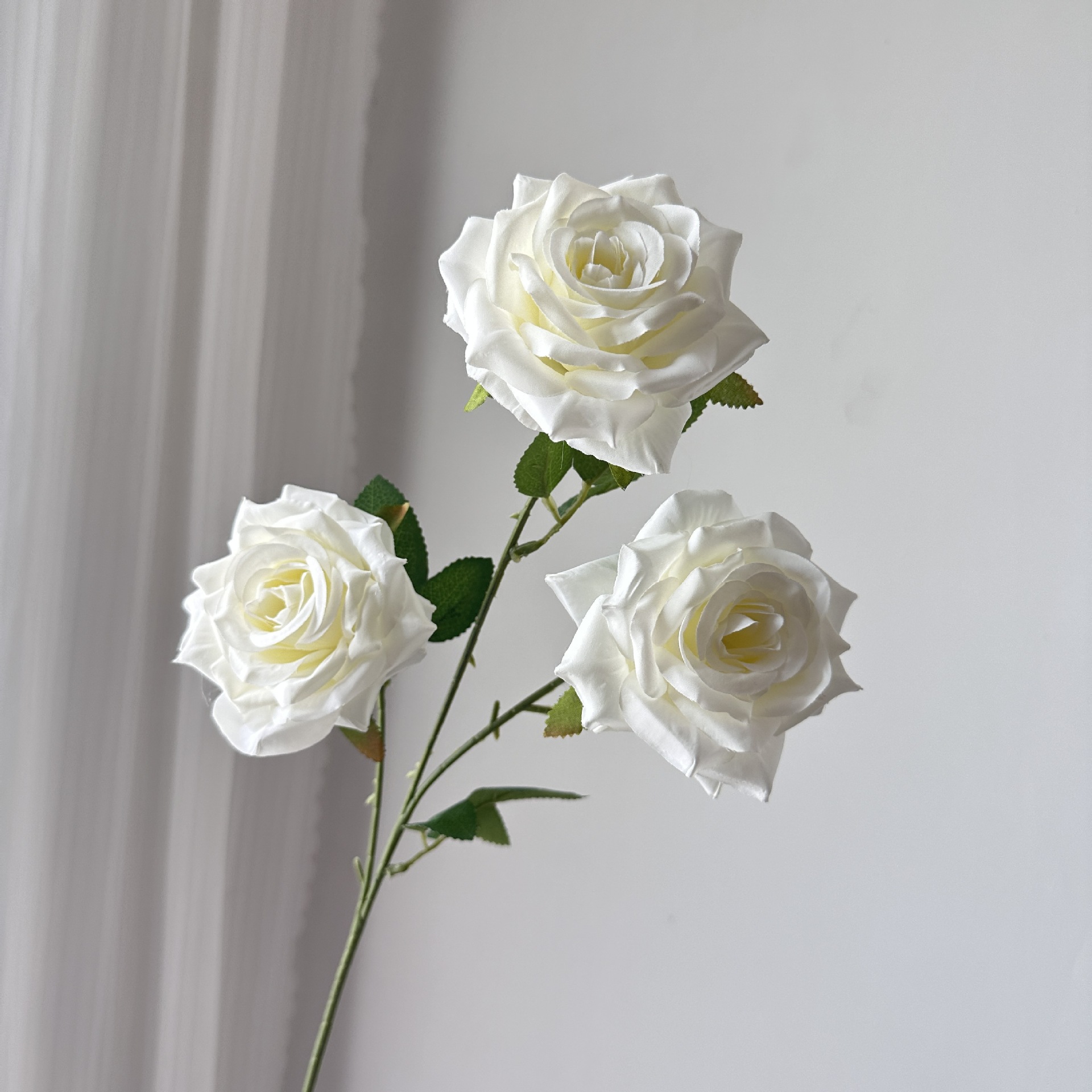 Picture of New 3-Head Diamond Rose Artificial Flower Wedding Hall Decorative Flower Artificial Flower Amazon Export Bouquet Rose Flower