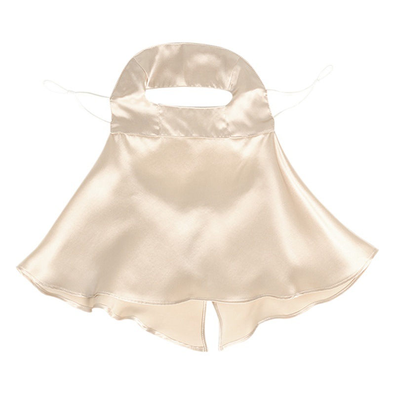 Picture of Silk sun mask sleep breathable full face cover summer UV mask mulberry silk oil smoke-proof veil for women