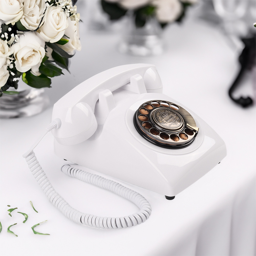 Picture of Telephone Wedding Landline Rotary Dial Card-Insert Recording Phone Manufacturer for Home Use, Retro Vintage Style