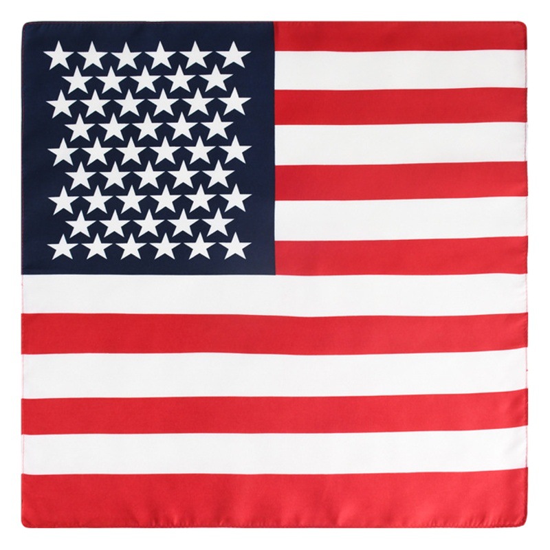 Cross-border Paisley flag star flying flag square scarf polyester 54CM outdoor sports bandana headscarf wholesale