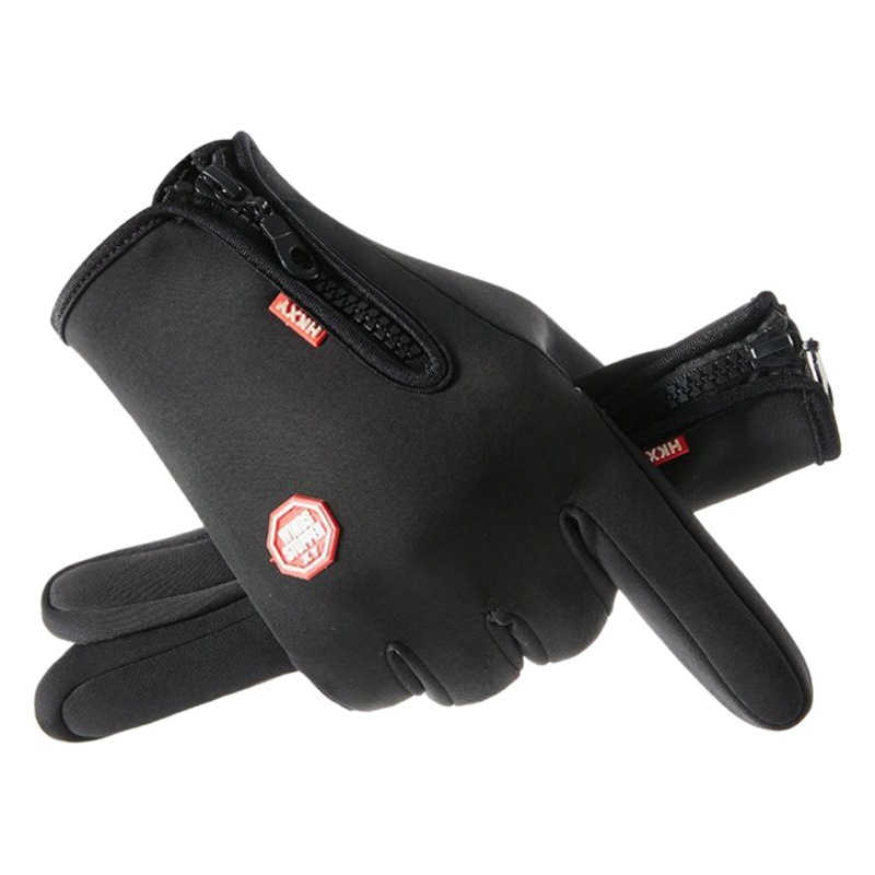 Outdoor riding gloves for men and women C5 autumn and winter warm sports training non-slip windproof waterproof zipper touch screen cross-border