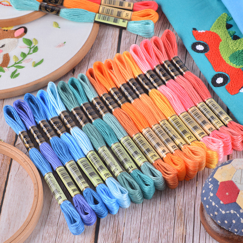 Picture of Manufacturer Wholesale Cross Stitch Thread Dmc Color Series 8.482m Color Polyester Embroider Thread Embroider Thread Accessories Handmade Wholesale