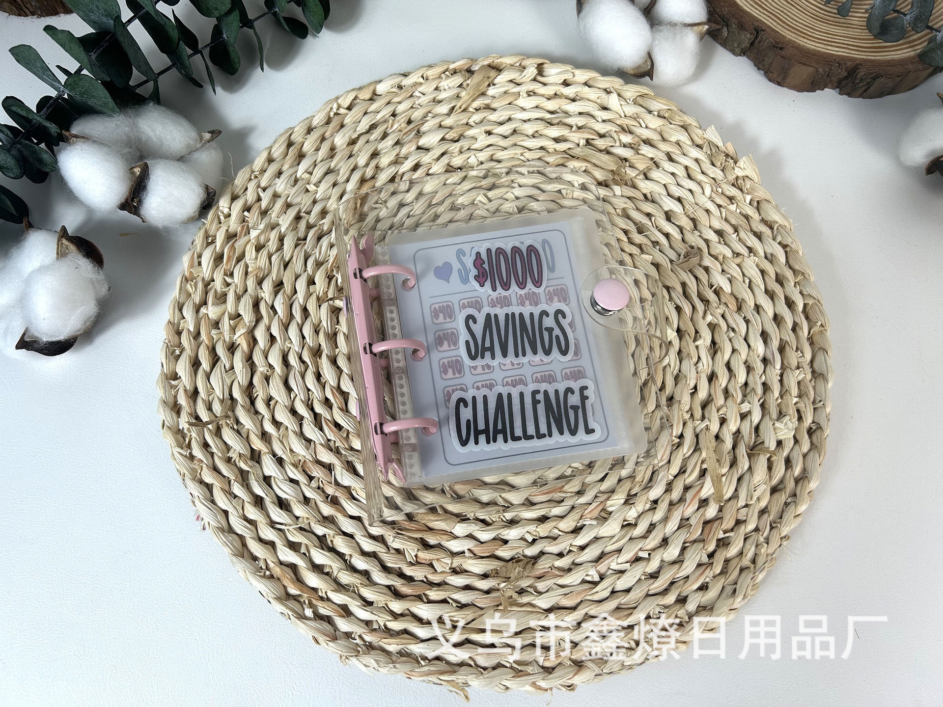Picture of Cross-Border Spot Mini Binder Savings Challenge Money Clip Gift Mini Money Saving Loose Leaf