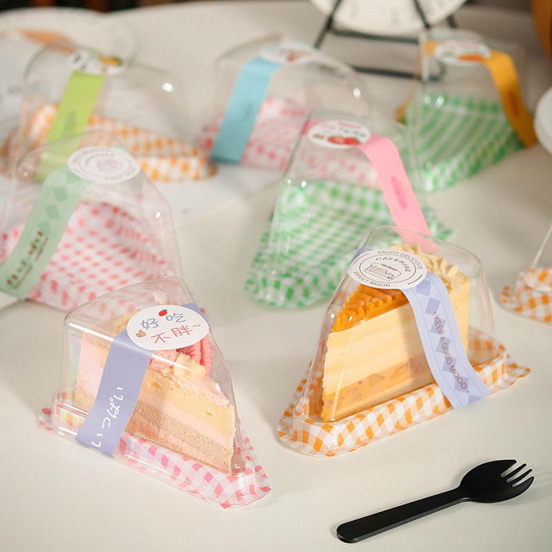6 inch 8 inch mousse lasagna cake packaging box triangle cut cake roll disposable baking box
