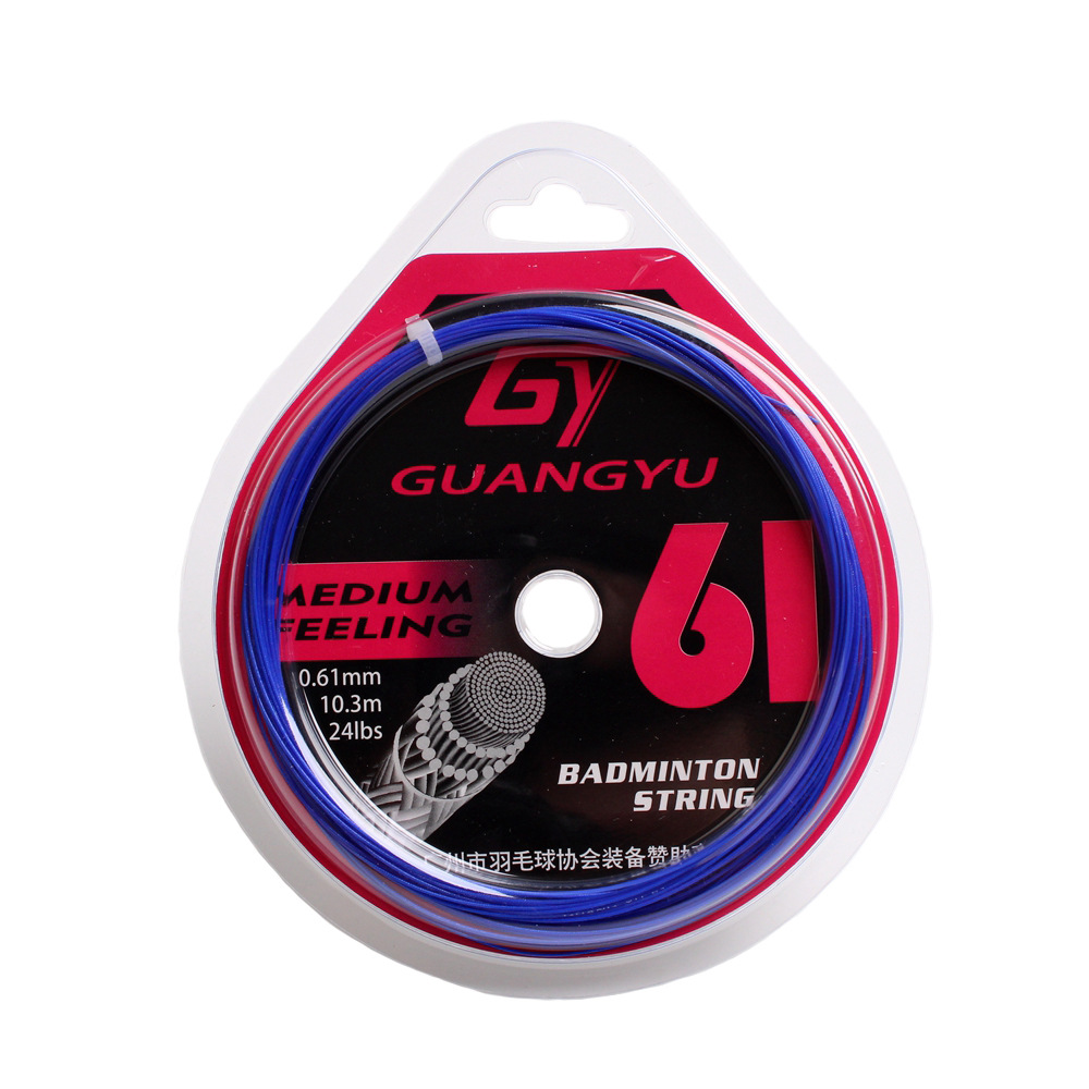 Cross-Border Hot Selling Gy High Elastic String Dazzling Sound Badminton String 0.61mm Badminton Racket String Hitting Sound Crisp Badminton String