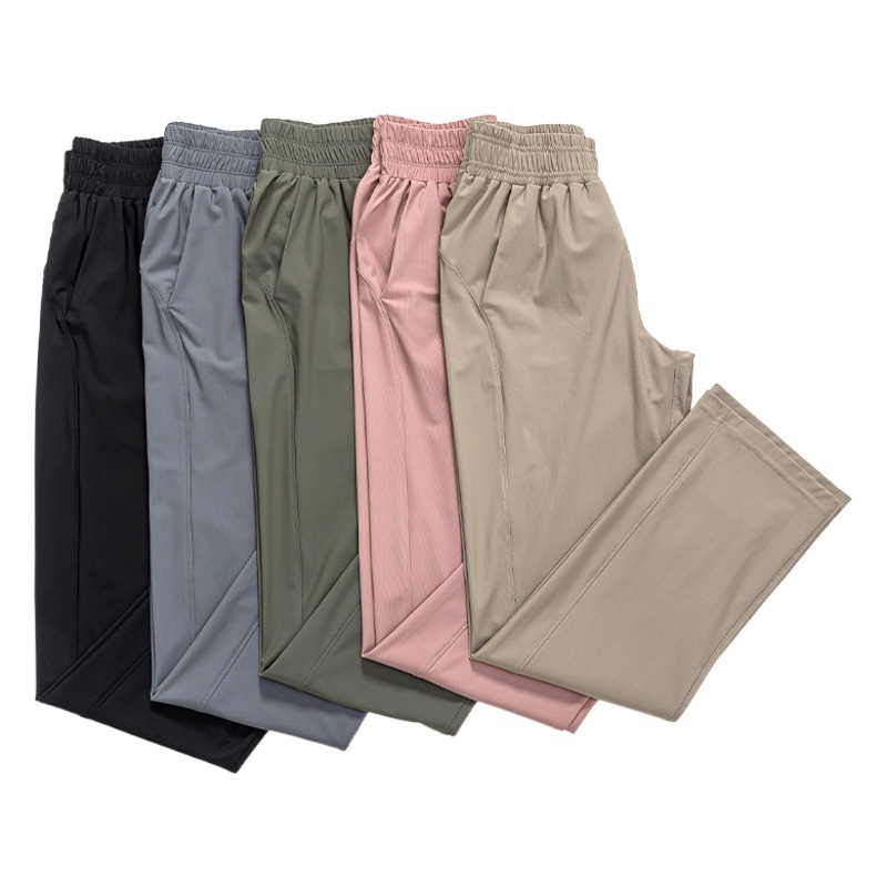 Plus size sports pants women's workout clothes outer wear loose straight pants running training morning running dance slim yoga pants