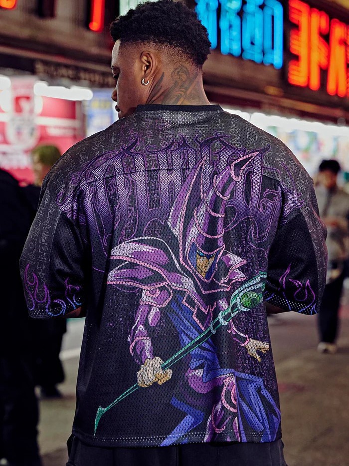 American-style YOUNGLA co-name Yu-Gi-Oh Yu-gi-wang oversized T-shirt fitness sports loose mesh casual short sleeve