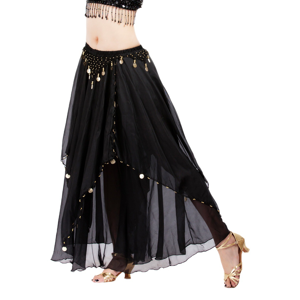 Dancer multi-cloth chiffon long gauze skirt belly dance clothing wholesale dance clothing belly dance belly dance