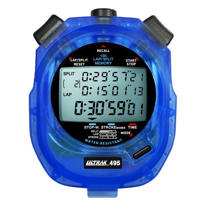 Electronic stopwatch DT495E dingerzhi ULTRAK OSEC 100-Track 3-line timer track and field training transparent