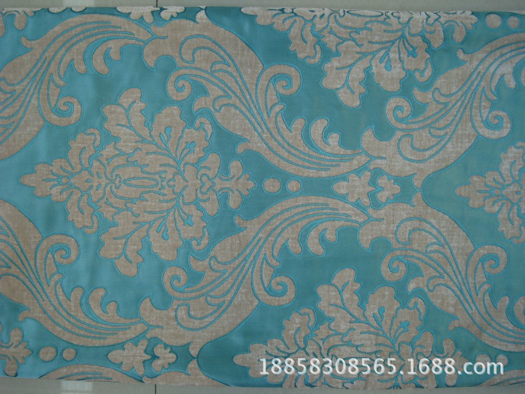 Picture of European chenille jacquard fabric sofa curtain fabric imitation viscose thickened chenille fabric manufacturers