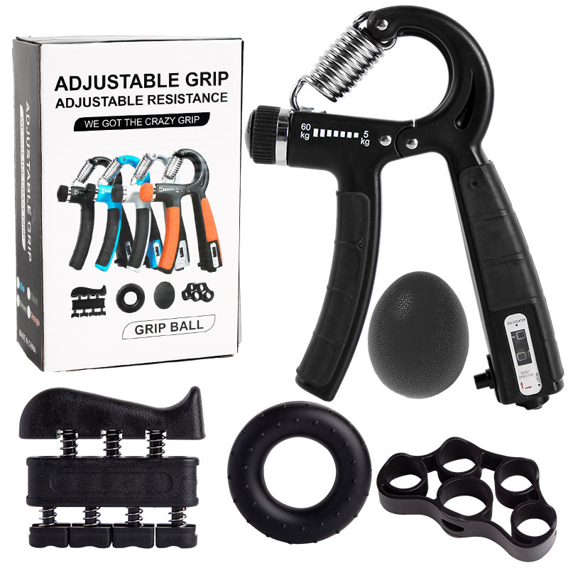 Picture of Adjustable Grip Strength Set, Hand Trainer, Grip Ring, Finger Exerciser, Combination Fitness Supplies, Five-Piece Set