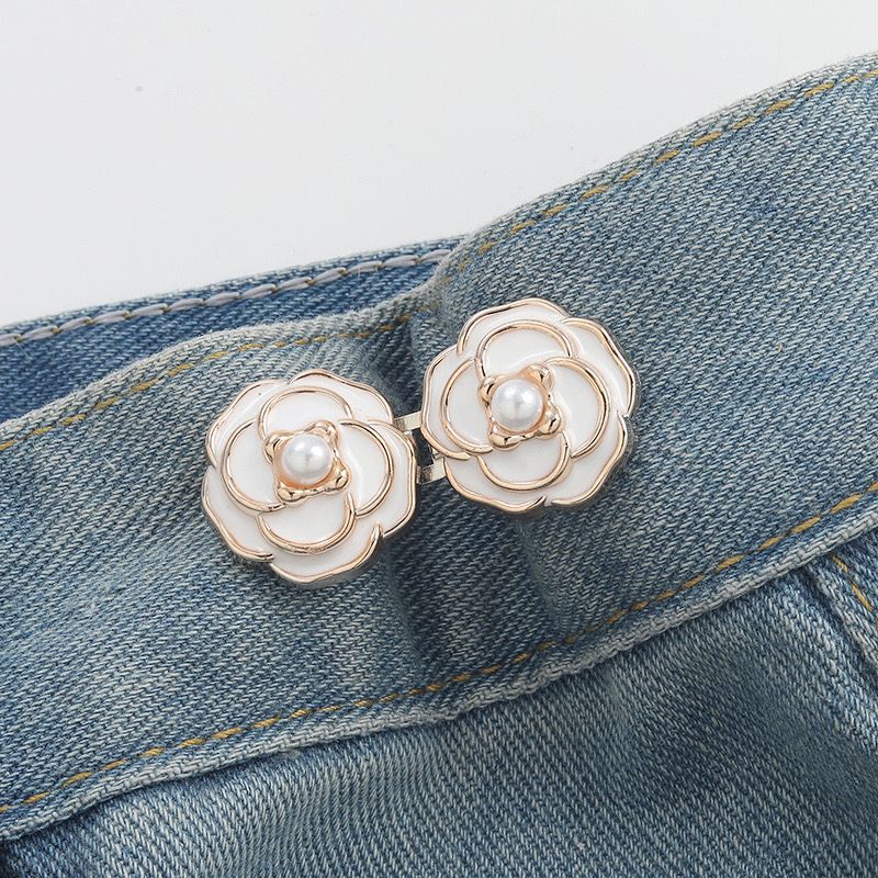 Picture of Chinese Knot Waist Buckle Pair Buckle Flat Bottom Removable Nail-free Seam-free Button Girl's Trouser Skirt Waist Size Change Artifact