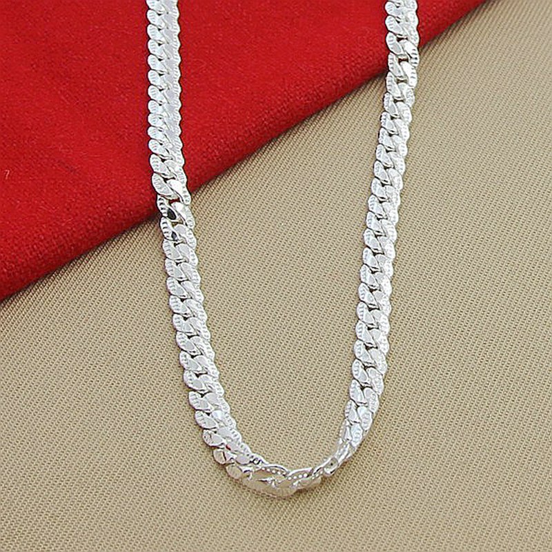 Picture of 16-24 inch 5mm full side necklace bracelet European and American jewelry silver plated gold plated wholesale WISH