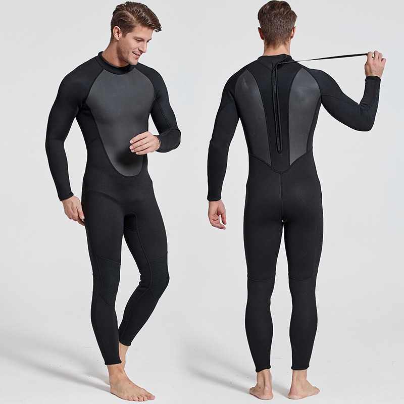 Picture of Shark Bart One-Piece Wetsuit 3mm Wet Suit Warm and Cold-Proof Snorkeling Suit Winter Swimsuit Wetsuit Men's Surfing Suit