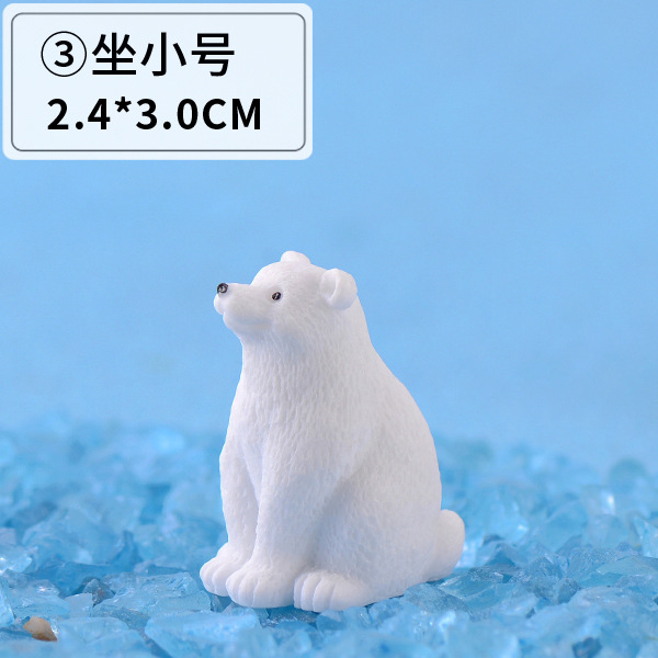 Picture of Micro Landscape Creative Cute Polar Bear DIY Decoration Gift Accessories Ecological Bottle Car Desktop Small Ornaments
