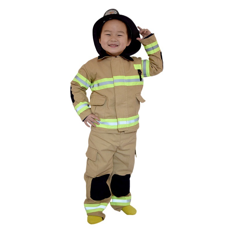 Children's Fire Clothing, Kidsren's Stage Performance Clothing, Cosplay Firefighter Professional Role Performance Clothing