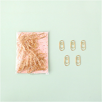 Picture of Creative Mini Paper Clip Love Can Clip Paper Handmade File Imitation Gold Rose Cute Paper Clip Manufacturer Wholesale