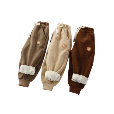 Picture of Children's Autumn and Winter Velvet Thickeneded Outer Sweatpants for Small and Medium-Sized Kidsren and Babies Winter Alpaca Velvet Leggings One Piece Drop Shipping
