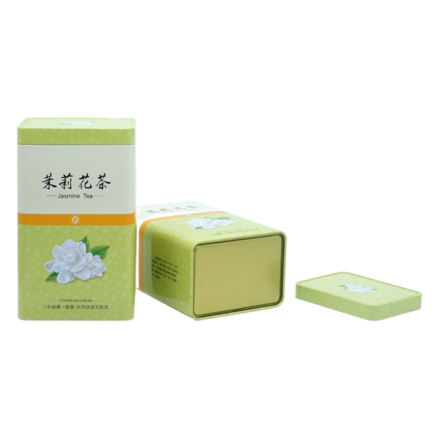 Iron can C34 half jin jasmine tea packaging pot Biluochun tea pot tinplate can Metal Packaging iron box