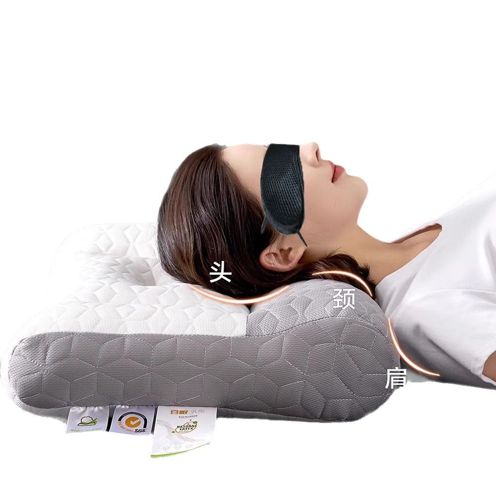 Picture of Live Broadcast Same-style Anti-traction Latex Pillow Pillow Cervical Spine Pillow Household Single-person Fiber Sleeping Neck Pillow