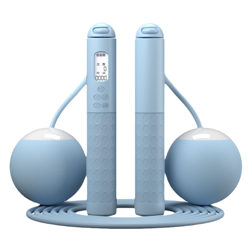 New five-key weight-bearing block cordless counting skipping rope fitness exercise weight-bearing dual-use cordless ball sporting goods wholesale