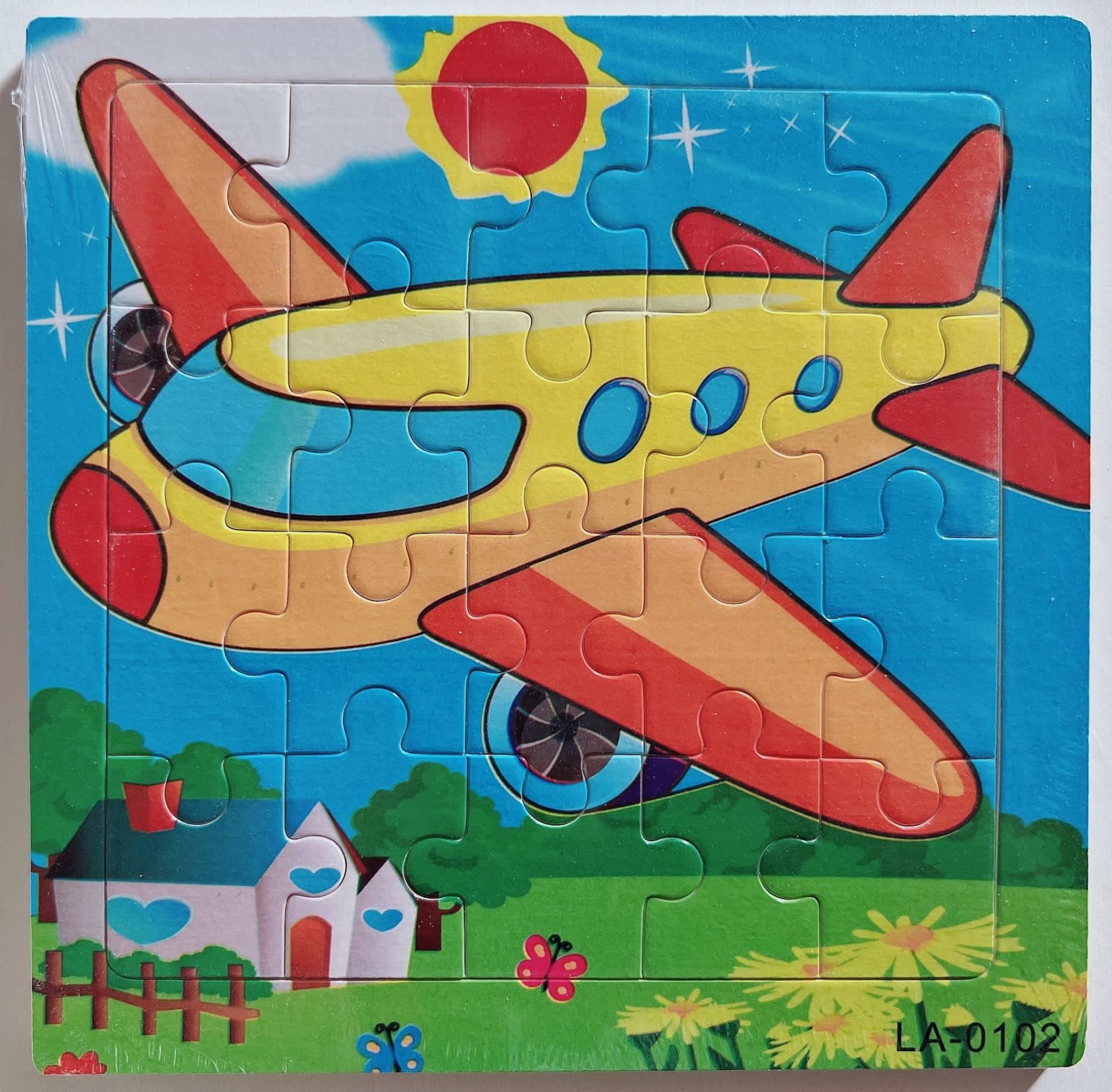 Picture of 20 Pieces of Wooden Kidsren's Intellectual Toys, Wooden Puzzles, Cartoon Animals, Street Stall Toys, Factory Direct Supply