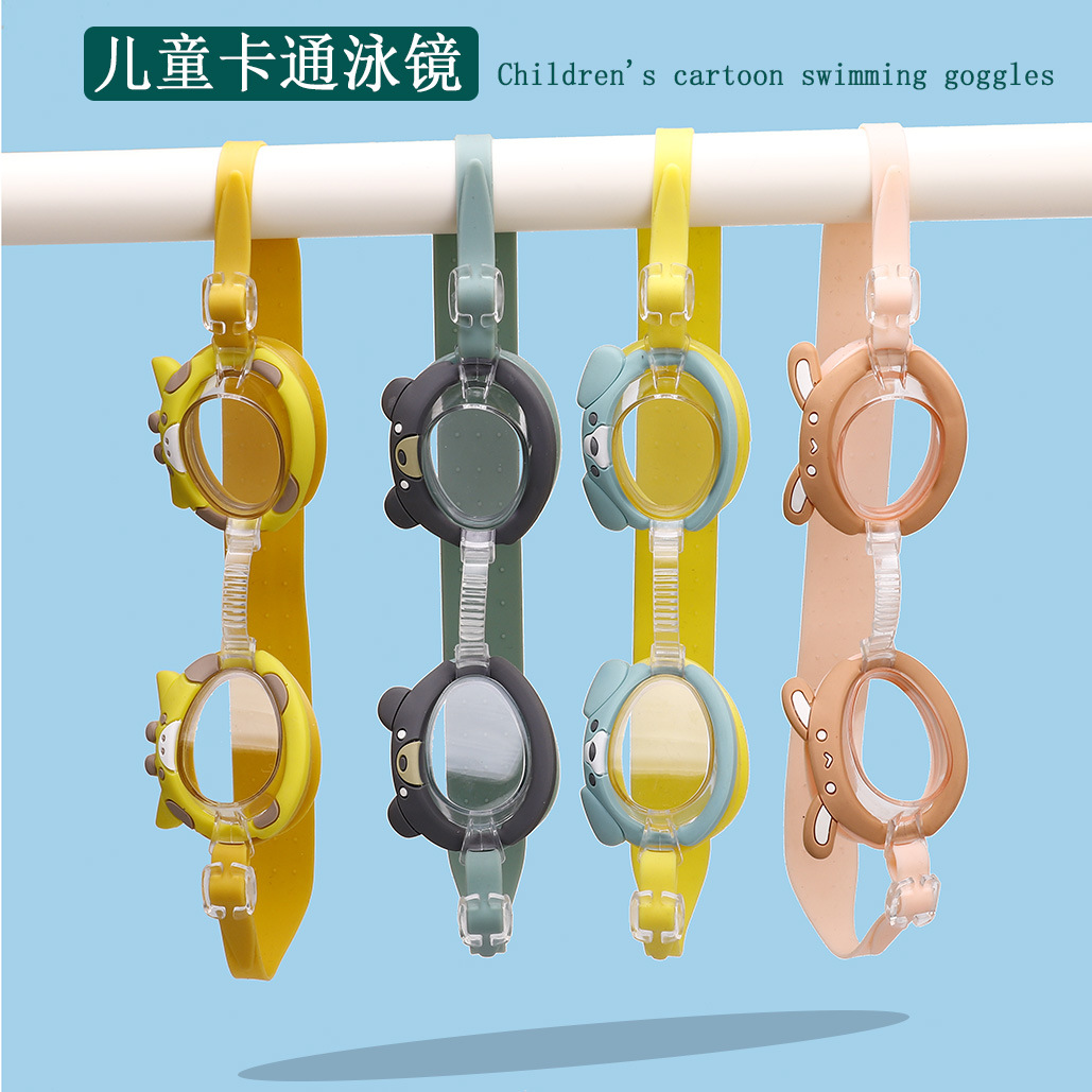 Cartoon Swimming Goggles, Crab-Shaped Kidsren's Swimming Goggles, Waterproof and Anti-Fog Swimming Goggles for Boys and Girls