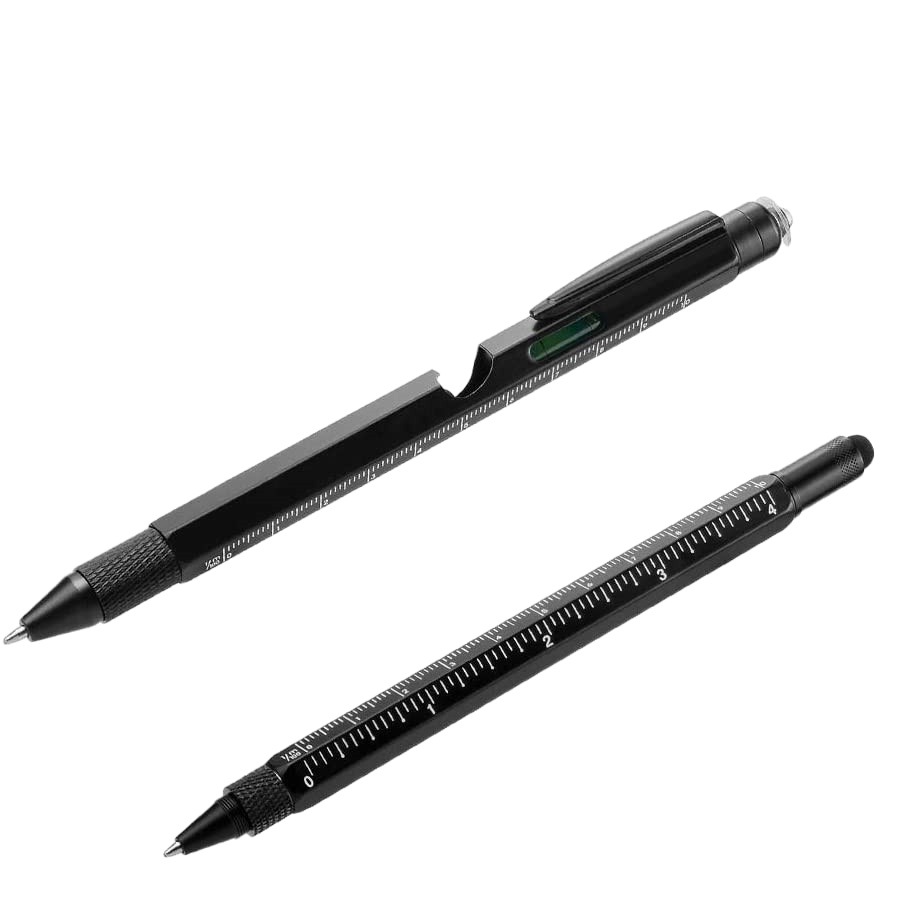 Multifunctional tool pen combination set Metal Ballpoint Pen LED lamp pen mobile phone holder bottle opening touch capacitive pen